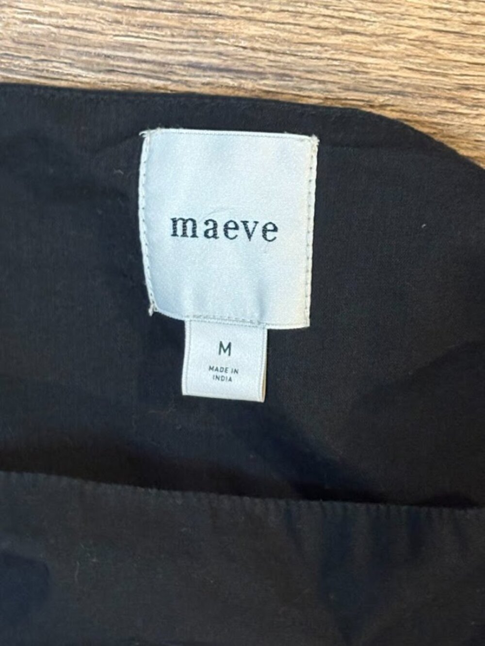 Maeve Anthropologie Black Puff Sleeve Midi Jumpsuit Cotton M - Picture 3 of 4